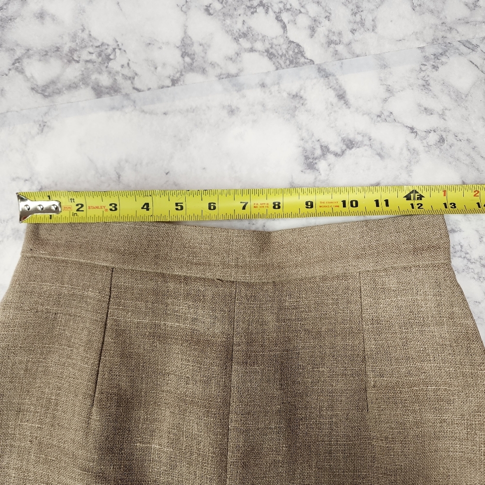 Celine Linen Leather Trim Skirt - Picture 9 of 14